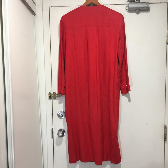 VINTAGE PORTS INTERNATIONAL DOUBLE BREAST MAXI DRESSES SIZE 10 - Picture 4 of 12